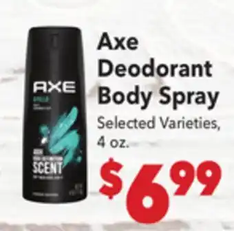 Vallarta Supermarkets Axe Deodorant Body Spray offer