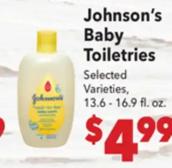 Vallarta Supermarkets Johnson's Baby Toiletries offer