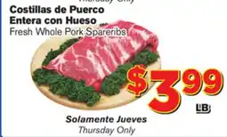 El Super Fresh Fresh Whole Pork Spareribs offer