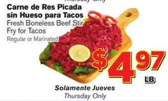 El Super Fresh Fresh Boneless Beef Stir Fry for Tacos offer