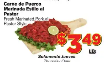 El Super Fresh Fresh Marinated Pork al Pastor Style offer