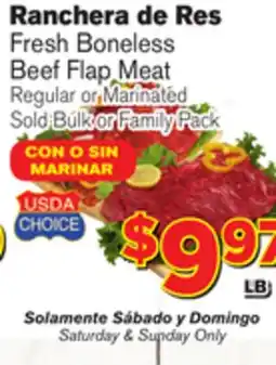 El Super Fresh Fresh Boneless Beef Flap Meat offer