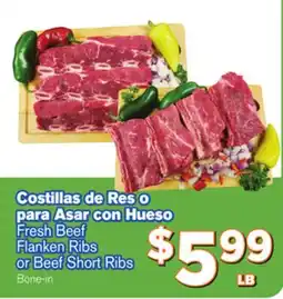 El Super Fresh Fresh Beef Flanken Ribs or Beef Short Ribs offer