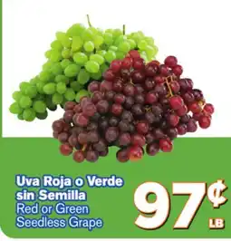 El Super Fresh Red or Green Seedless Grape offer