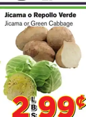 El Super Fresh Jicama or Green Cabbage offer