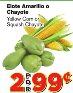 El Super Fresh Yellow Corn or Squash Chayote offer