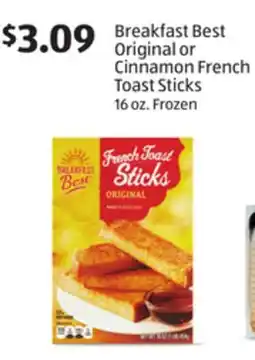 Aldi Breakfast Best Original or Cinnamon French Toast Sticks offer