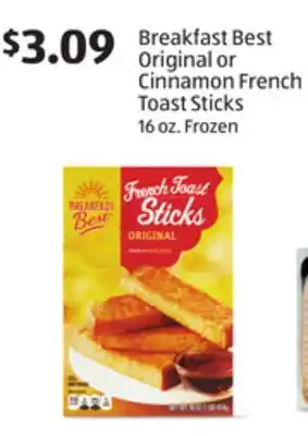 Aldi Breakfast Best Original or Cinnamon French Toast Sticks offer