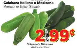 El Super Fresh Mexican or Italian Squash offer