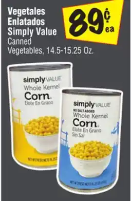 El Super Simply Value Canned Vegetables offer