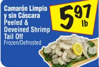 El Super Peeled & Deveined Shrimp Tail Off offer