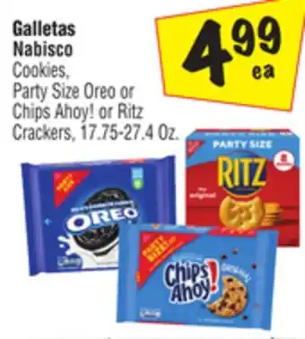 El Super Nabisco Cookies, Party Size Oreo or Chips Ahoy! or Ritz Crackers offer