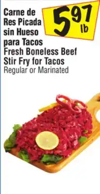 El Super Fresh Boneless Beef Stir Fry for Tacos offer