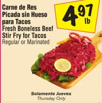 El Super Fresh Boneless Beef Stir Fry for Tacos offer