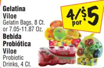 El Super Gelatin Bags 8 Ct. or 7.05-11.87 Oz. Probiotic Drinks, 4 Ct offer