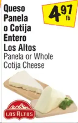 El Super Panela or Whole Cotija Cheese offer