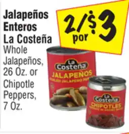 El Super Whole Jalapeños, 26 Oz. or Chipotle Peppers, 7 Oz offer