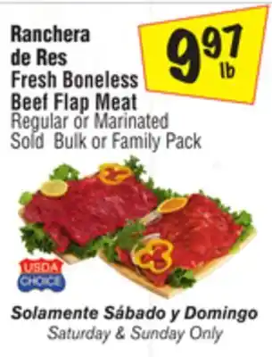 El Super Fresh Boneless Beef Flap Meat offer