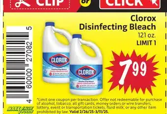 Foodmaxx Clorox Disinfecting Bleach offer