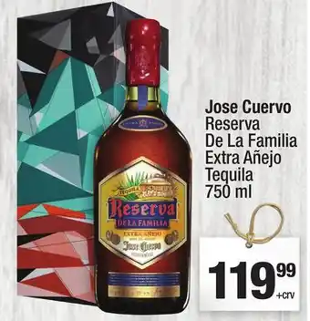 Super King Markets Jose Cuervo Reserva De La Familia Extra Añejo Tequila offer