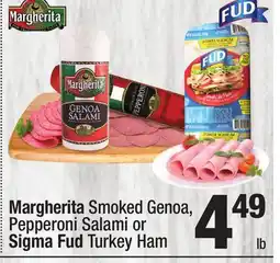 Super King Markets Margherita Smoked Genoa, Pepperoni Salami or Sigma Fud Turkey Ham offer