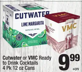 Super King Markets Cutwater or VMC Ready to Drink Cocktails offer