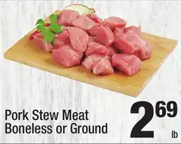 Super King Markets Pork Stew Meat Boneless or Ground offer