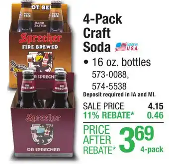 Menards 4-Pack Craft Soda offer