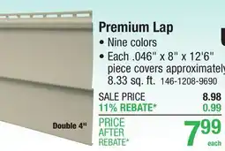 Menards Premium Lap offer