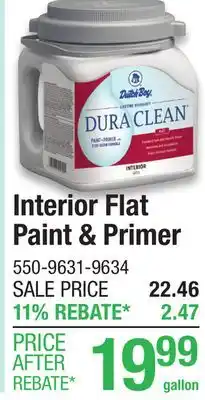 Menards Dutch Boy Dura Clean Interior Flat Latex White/Base A Paint + Primer - 1 gal offer