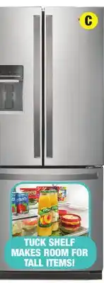 Menards Whirlpool 19.7 cu.ft. Fingerprint Resistant Stainless Steel French Door Refrigerator offer