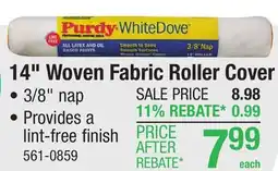 Menards Purdy WhiteDove 14 x 3/8 Woven Fabric Roller Cover offer