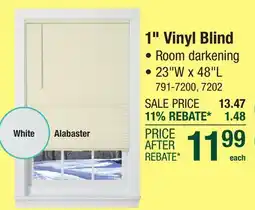 Menards Window Images 1 White Room Darkening Cordless Vinyl Blind - 23W x 48L offer