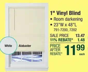 Menards Window Images 1 White Room Darkening Cordless Vinyl Blind - 23W x 48L offer