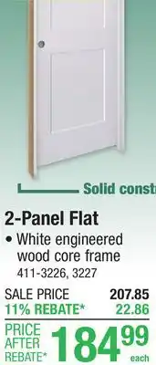 Menards Mastercraft 30W x 80H Brite White 2-Panel Prehung Interior Door - Right Inswing offer