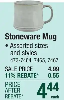 Menards Copper Tonal 18 ounce Coffee Mug Sage Reactive Stoneware offer