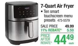 Menards Kalorik Touchscreen Air Fryer - 7 Quart offer