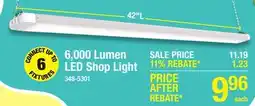 Menards Performax 6000 Lumen 42 LED Shop Light offer