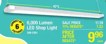 Menards Performax 6000 Lumen 42 LED Shop Light offer