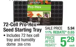 Menards McKenzie Pro-Hex Seed Starting Tray - 72 Cell offer