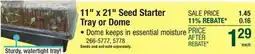 Menards McKenzie 11 x 21 Black Seed Starter Tray offer