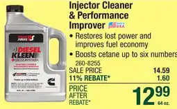 Menards Power Service Diesel Kleen + Cetane Boost Injector Cleaner & Performance Improver - 64 oz offer