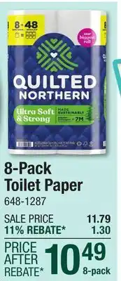 Menards Quilted Northern Ultra Soft & Strong Toilet Paper - 8 Super Mega Rolls offer