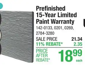 Menards Sherwin-Williams Prefinished Crimson Red 3/8 x 8 x 16' Textured LP Engineered Wood Lap Siding offer