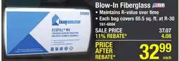 Menards EcoFill WX Fiberglass Blow-In Insulation 106.6 sq. ft. R-19 offer