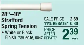 Menards Kenney 28-48 White Strafford Spring Tension Rod offer