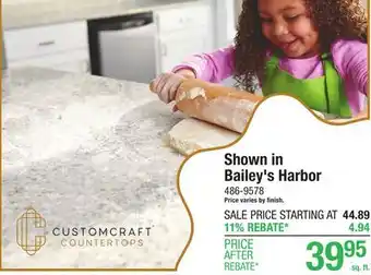 Menards Baileys Harbor 3cm Countertop-SF offer