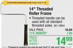 Menards Purdy Revolution 14 Threaded Roller Frame offer