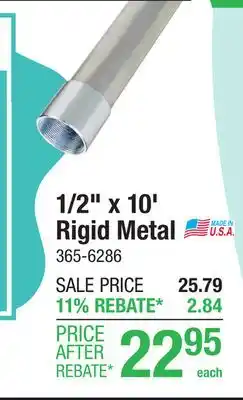 Menards Wheatland Tube Company 1/2 x 10' Rigid Metal Conduit offer