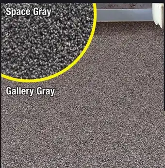 Menards Looptex Mills Intuitive Space Gray Plush Carpet 12 ft. Wide offer